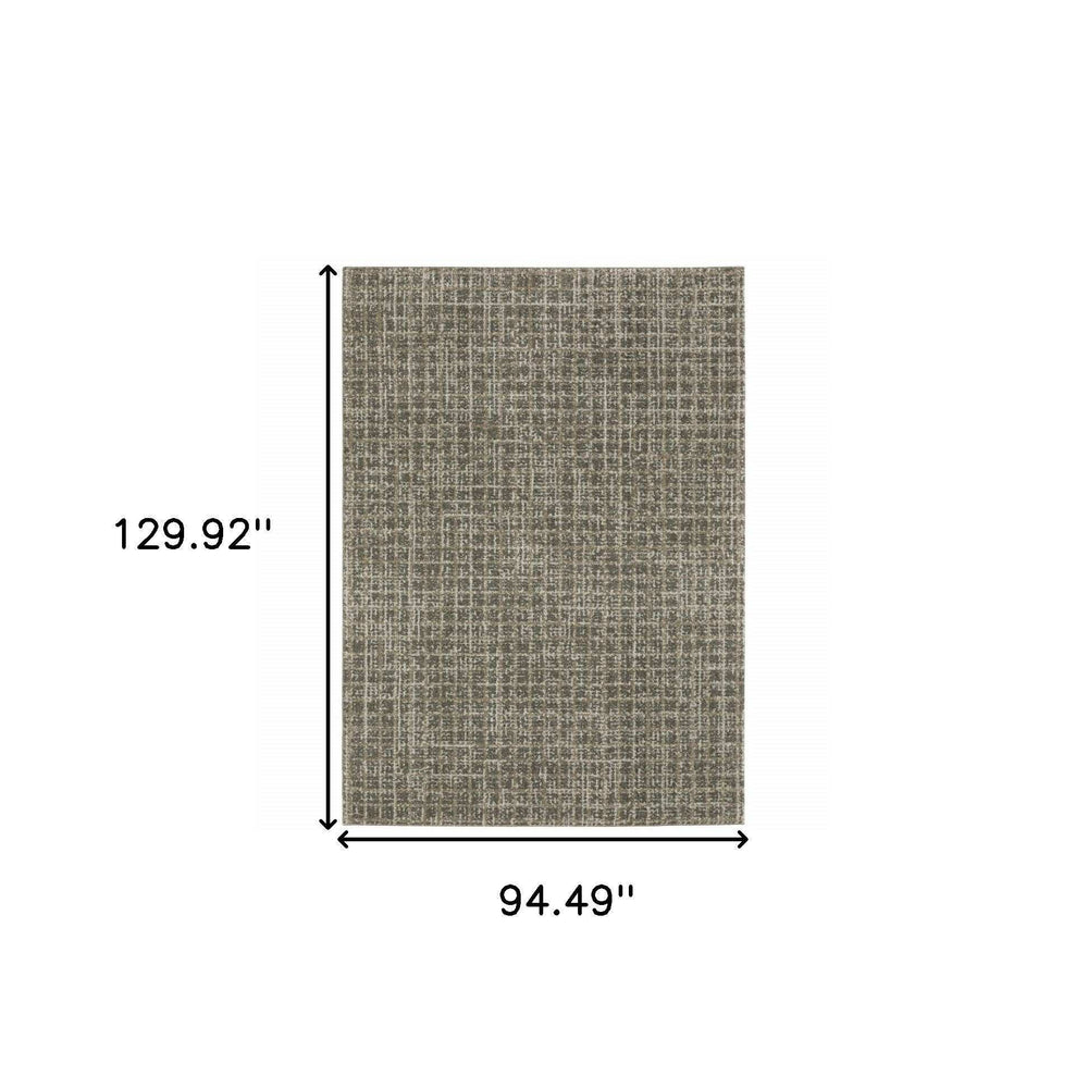 8' X 11' Gray Geometric Power Loom Area Rug - Homeroots - Flyclothing LLC