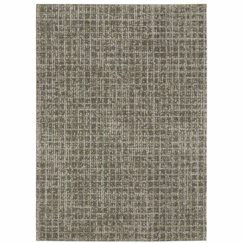 8' X 11' Gray Geometric Power Loom Area Rug - Homeroots - Flyclothing LLC