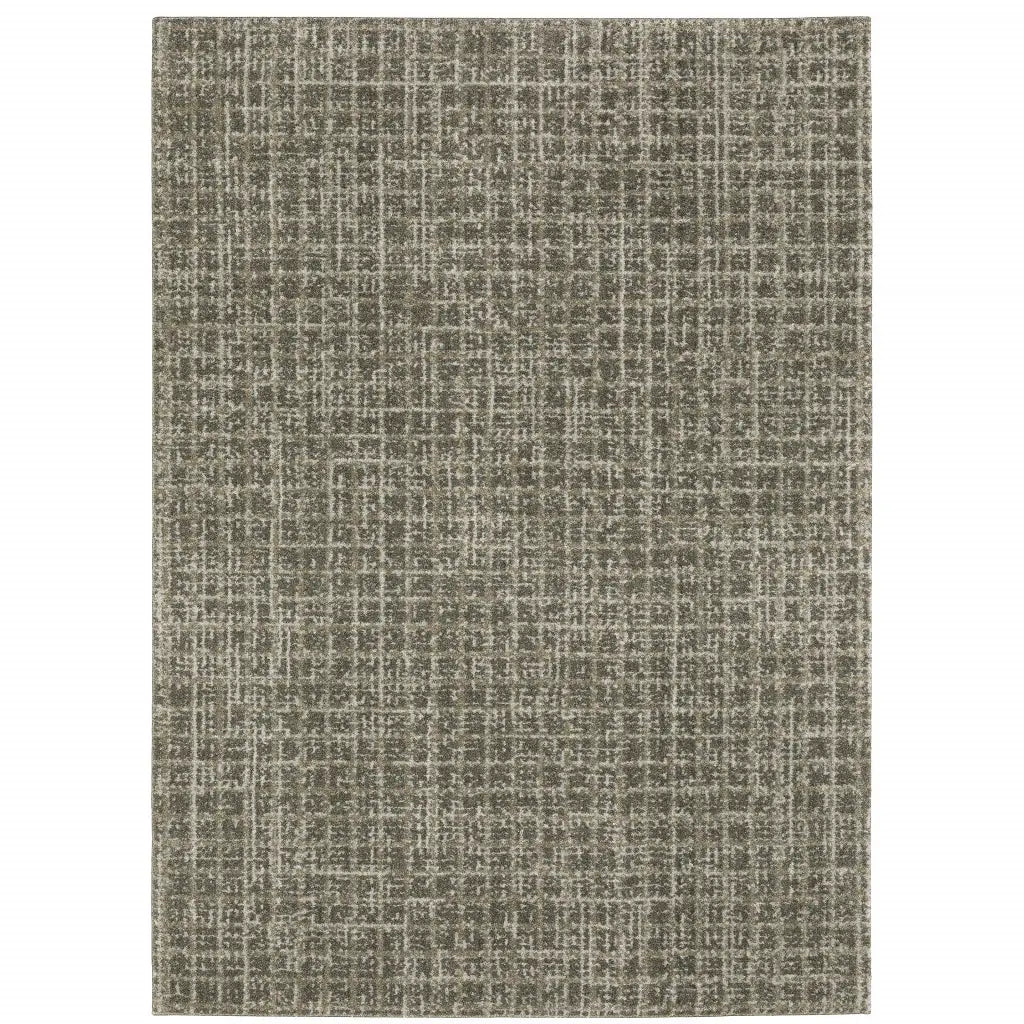 10' X 13' Gray Geometric Power Loom Area Rug - Homeroots - Flyclothing LLC