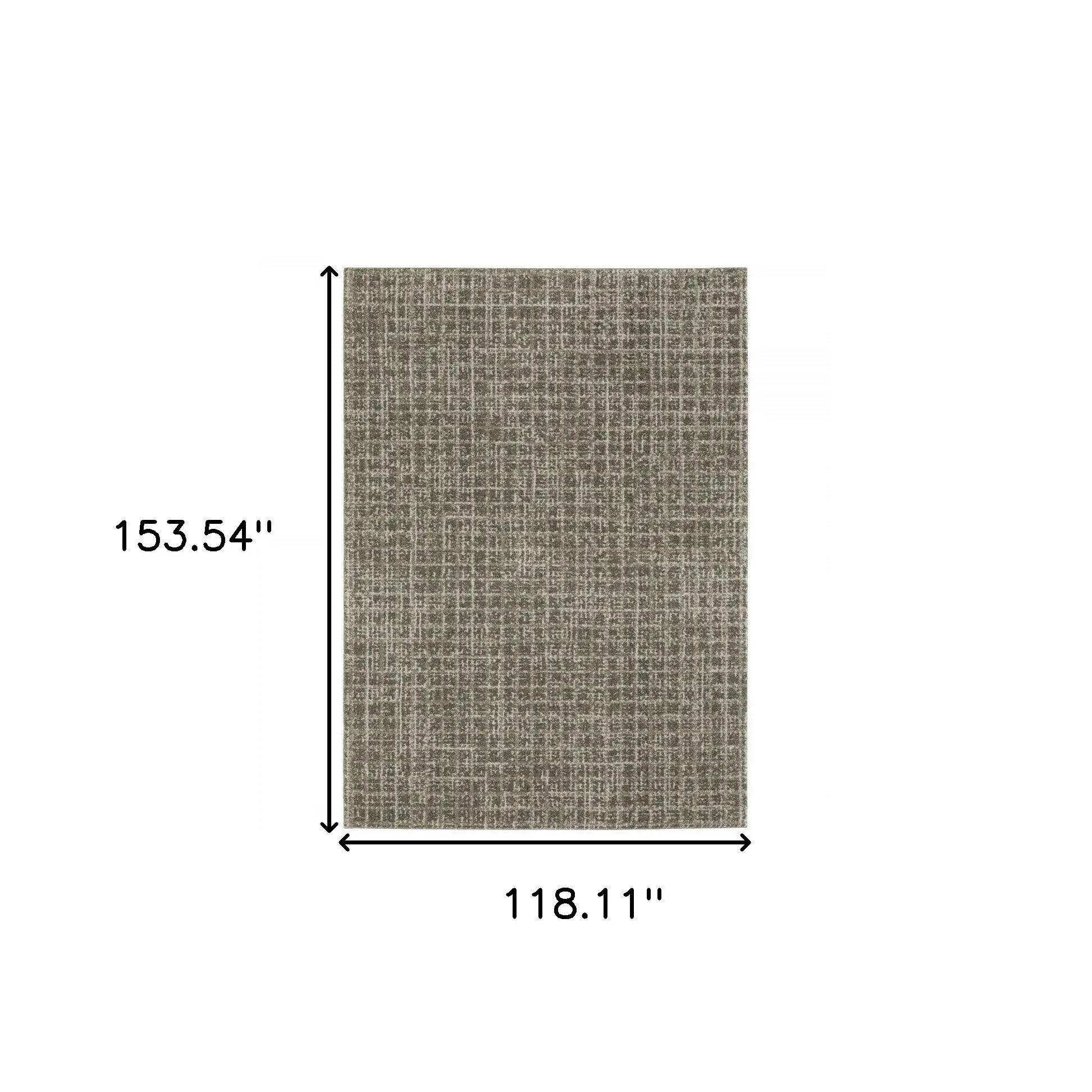 10' X 13' Gray Geometric Power Loom Area Rug - Homeroots - Flyclothing LLC