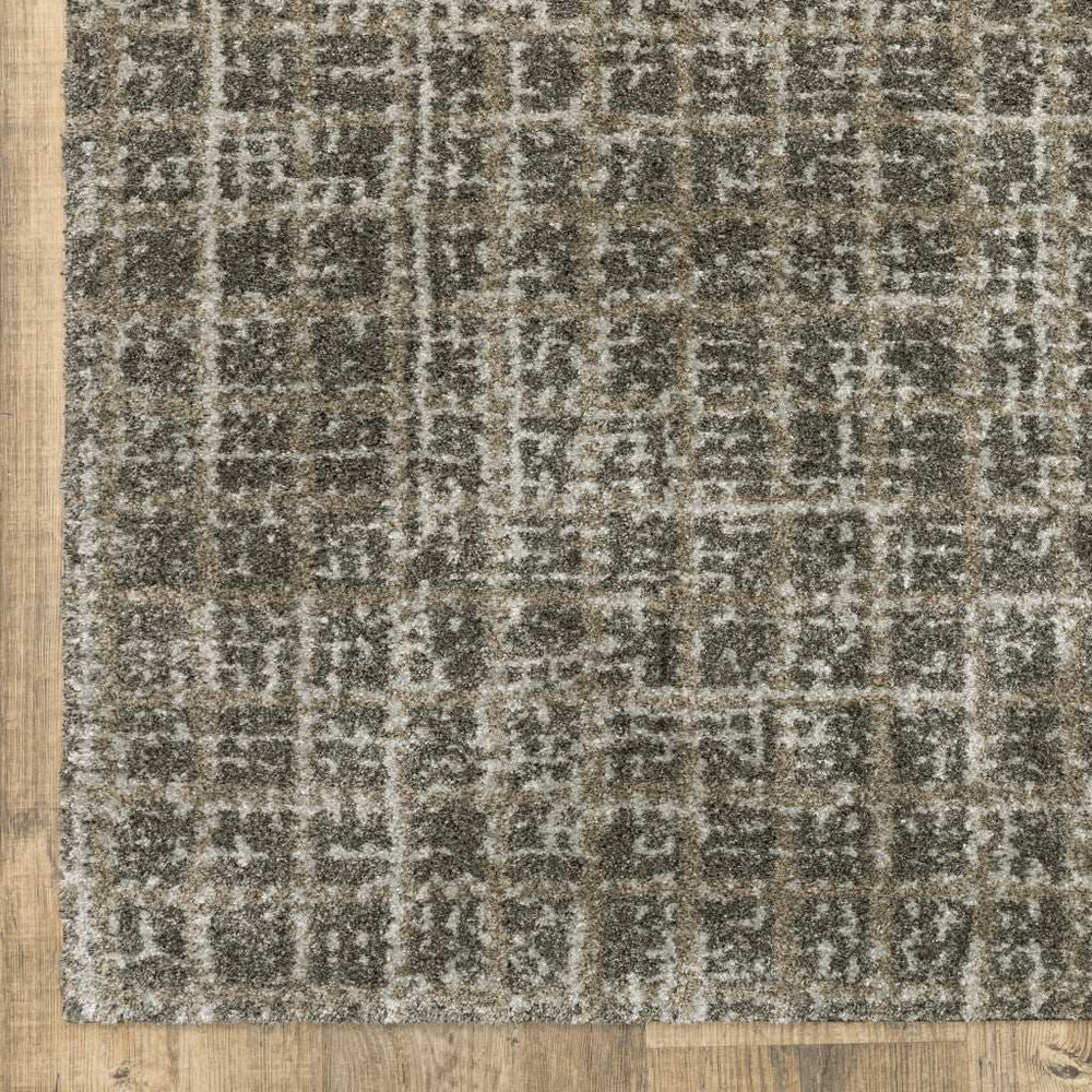 10' X 13' Gray Geometric Power Loom Area Rug - Homeroots - Flyclothing LLC