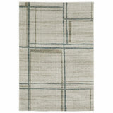 10' X 13' Grey Teal Beige and Tan Geometric Power Loom Area Rug - Homeroots - Flyclothing LLC