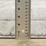 10' X 13' Grey Teal Beige and Tan Geometric Power Loom Area Rug - Homeroots - Flyclothing LLC
