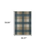 3' X 5' Tan and Gray Geometric Power Loom Area Rug - Homeroots - Flyclothing LLC