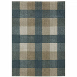 8' X 11' Tan and Gray Geometric Power Loom Area Rug - Homeroots - Flyclothing LLC