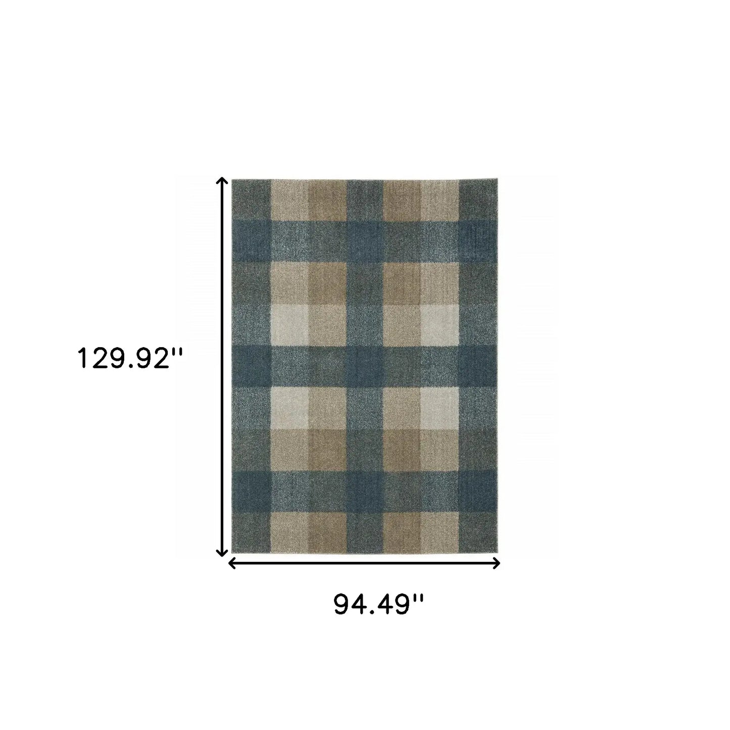 8' X 11' Tan and Gray Geometric Power Loom Area Rug - Homeroots - Flyclothing LLC