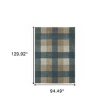 8' X 11' Tan and Gray Geometric Power Loom Area Rug - Homeroots - Flyclothing LLC