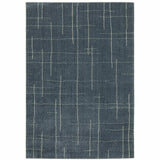 3' X 5' Blue and Gray Geometric Power Loom Area Rug - Homeroots - Flyclothing LLC