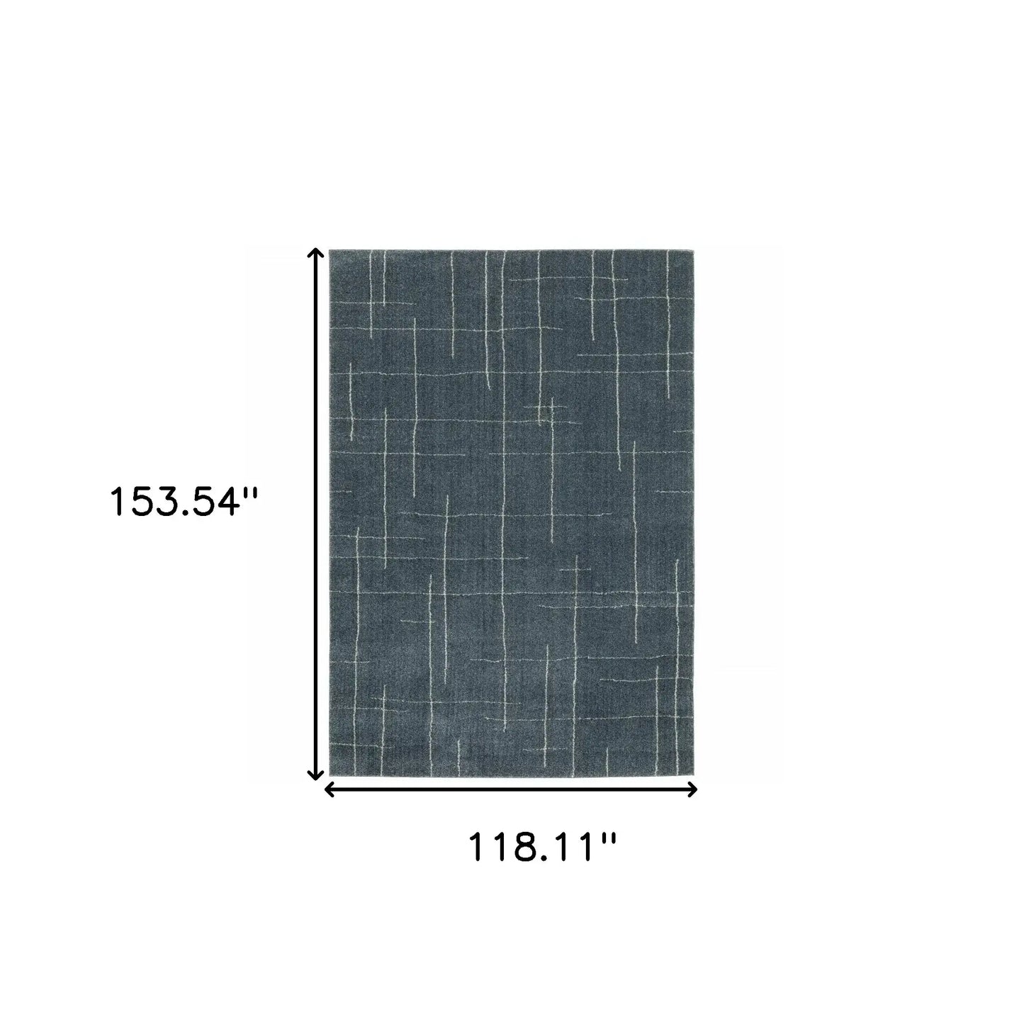 10' X 13' Blue and Gray Geometric Power Loom Area Rug - Homeroots - Flyclothing LLC