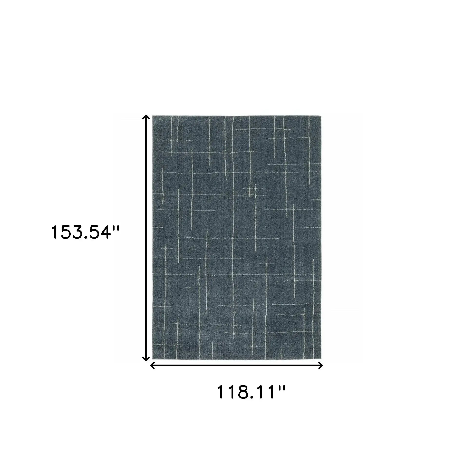 10' X 13' Blue and Gray Geometric Power Loom Area Rug - Homeroots - Flyclothing LLC