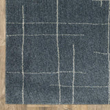 10' X 13' Blue and Gray Geometric Power Loom Area Rug - Homeroots - Flyclothing LLC