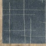 10' X 13' Blue and Gray Geometric Power Loom Area Rug - Homeroots - Flyclothing LLC