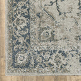 8' Runner Blue and Gray Oriental Power Loom Runner Rug - Homeroots - Flyclothing LLC