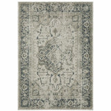 5' X 8' Blue and Gray Oriental Power Loom Area Rug - Homeroots - Flyclothing LLC