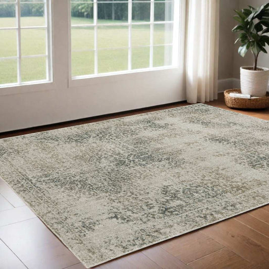 3' X 5' Gray Oriental Power Loom Area Rug - Homeroots - Flyclothing LLC