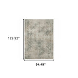 8' X 11' Gray Oriental Power Loom Area Rug - Homeroots - Flyclothing LLC