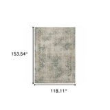 10' X 13' Gray Oriental Power Loom Area Rug - Homeroots - Flyclothing LLC