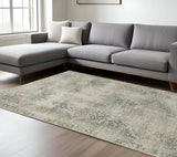 10' X 13' Gray Oriental Power Loom Area Rug - Homeroots - Flyclothing LLC