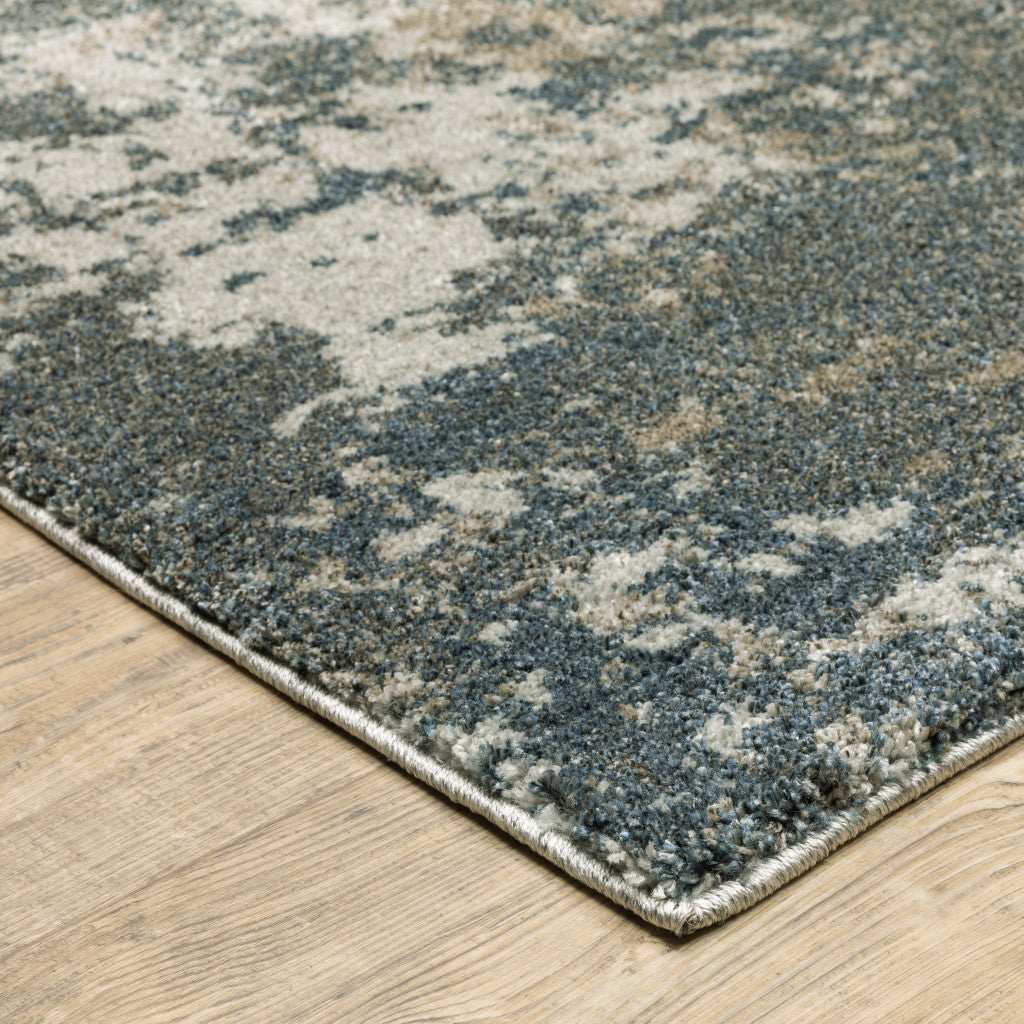 8' Runner Tan and Gray Abstract Power Loom Runner Rug - Homeroots - Flyclothing LLC