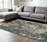 8' X 11' Tan and Gray Abstract Power Loom Area Rug - Homeroots - Flyclothing LLC