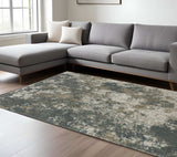 8' X 11' Tan and Gray Abstract Power Loom Area Rug - Homeroots - Flyclothing LLC