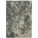 10' X 13' Tan and Gray Abstract Power Loom Area Rug - Homeroots - Flyclothing LLC