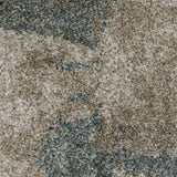 8' X 11' Teal Blue Geometric Power Loom Area Rug - Homeroots - Flyclothing LLC