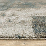 10' X 13' Teal Blue Geometric Power Loom Area Rug - Homeroots - Flyclothing LLC