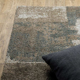 10' X 13' Teal Blue Geometric Power Loom Area Rug - Homeroots - Flyclothing LLC