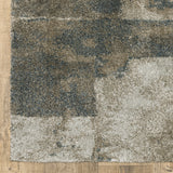 10' X 13' Teal Blue Geometric Power Loom Area Rug - Homeroots
