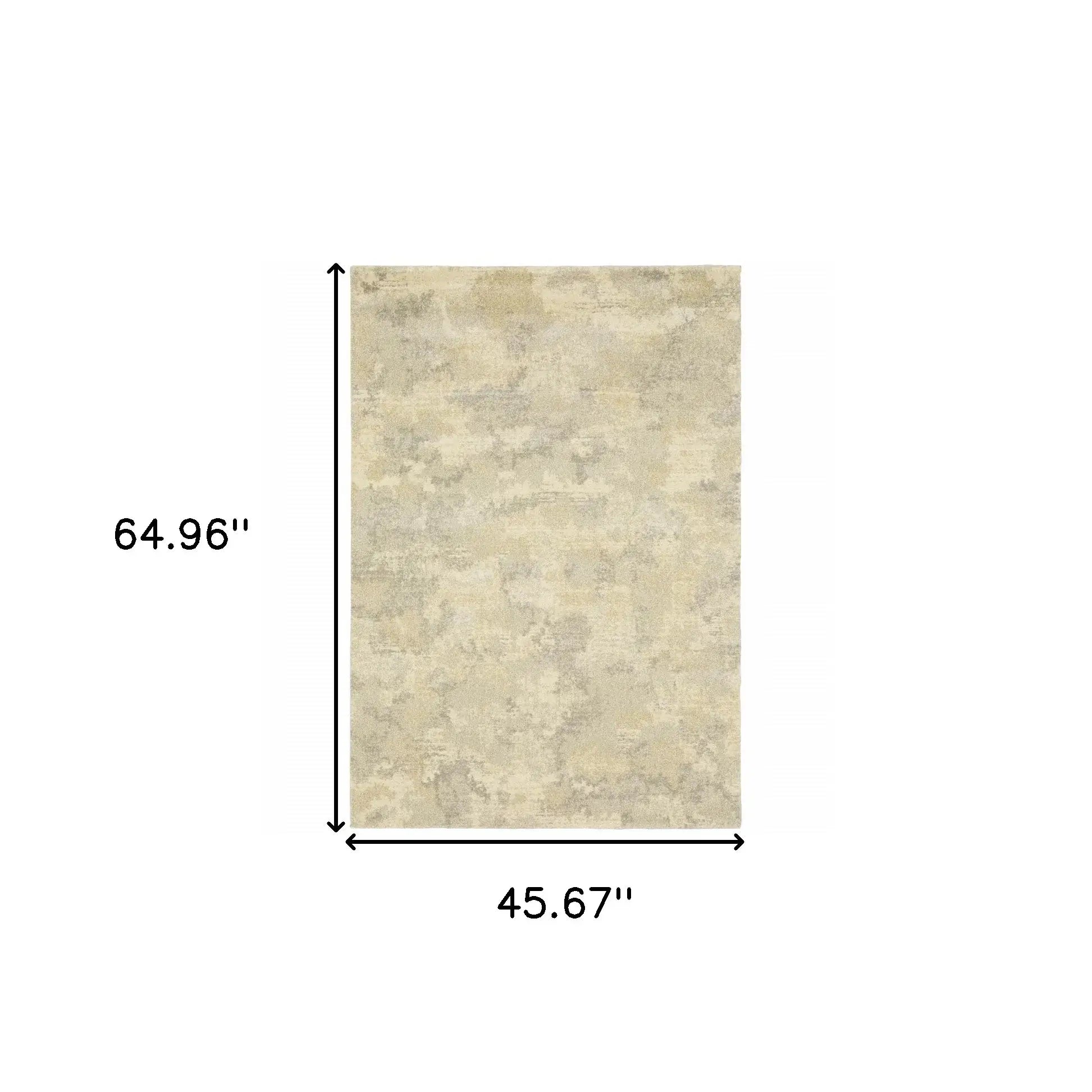 3' X 5' Grey Ivory Beige And Taupe Abstract Power Loom Stain Resistant Area Rug - Homeroots - Flyclothing LLC