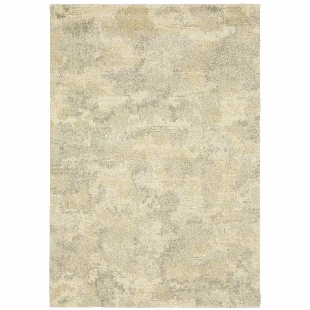 5' X 8' Grey Ivory Beige And Taupe Abstract Power Loom Stain Resistant Area Rug - Homeroots - Flyclothing LLC