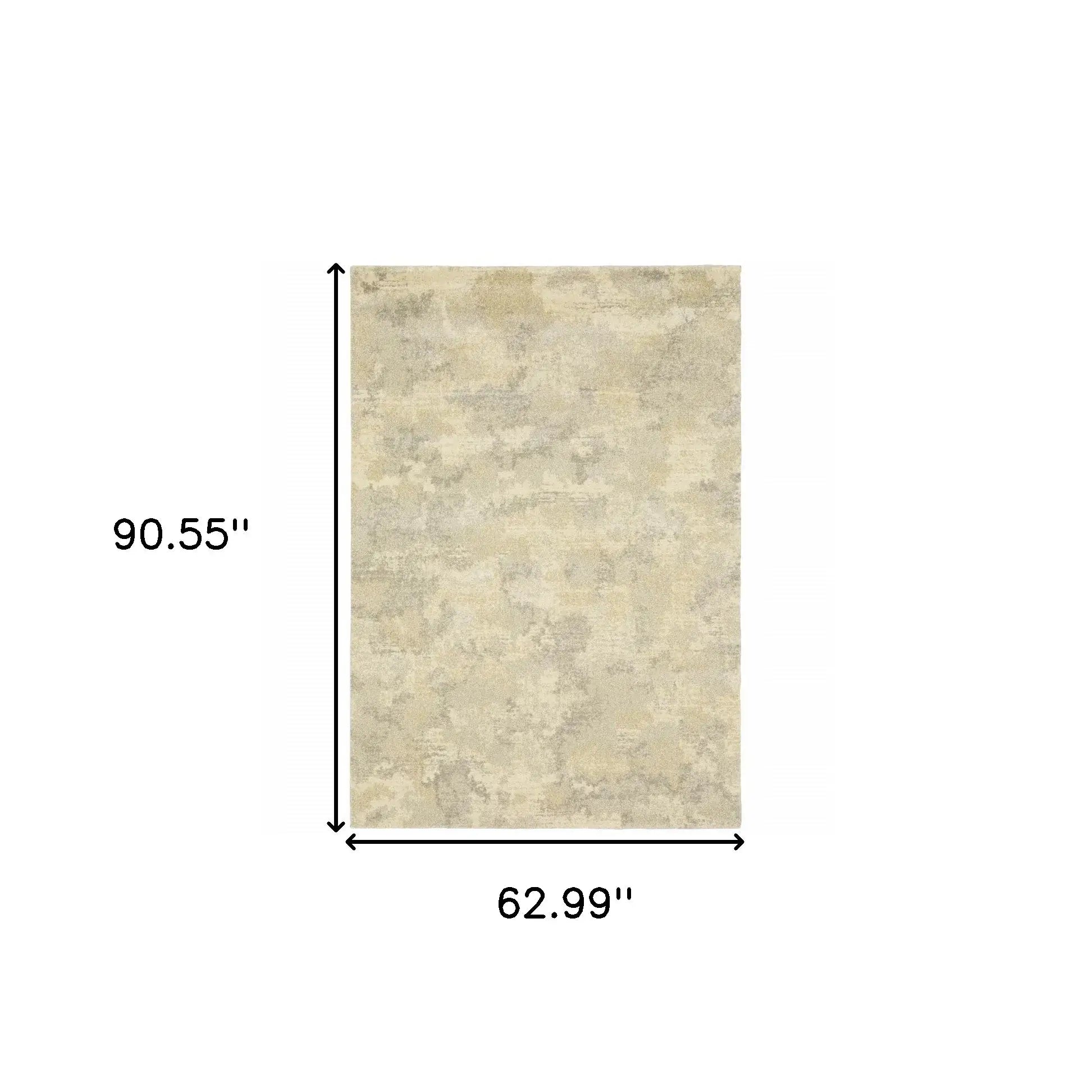 5' X 8' Grey Ivory Beige And Taupe Abstract Power Loom Stain Resistant Area Rug - Homeroots - Flyclothing LLC