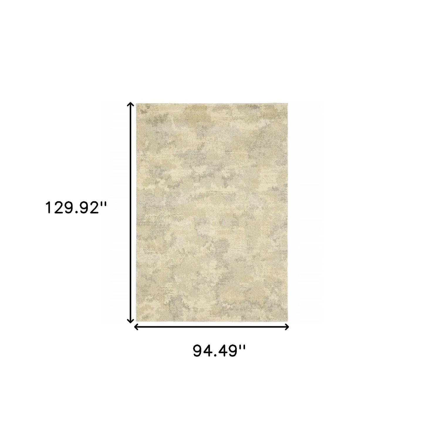 8' X 11' Grey Ivory Beige And Taupe Abstract Power Loom Stain Resistant Area Rug - Homeroots - Flyclothing LLC