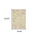 8' X 11' Grey Ivory Beige And Taupe Abstract Power Loom Stain Resistant Area Rug - Homeroots - Flyclothing LLC