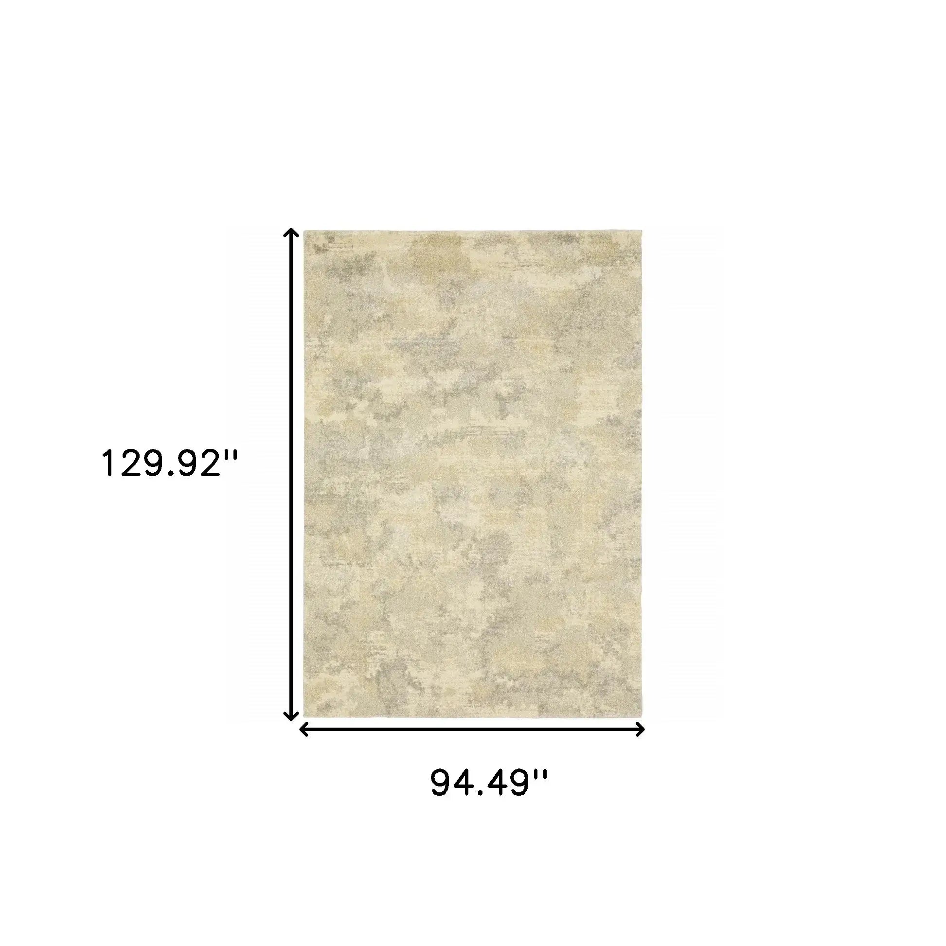 8' X 11' Grey Ivory Beige And Taupe Abstract Power Loom Stain Resistant Area Rug - Homeroots - Flyclothing LLC