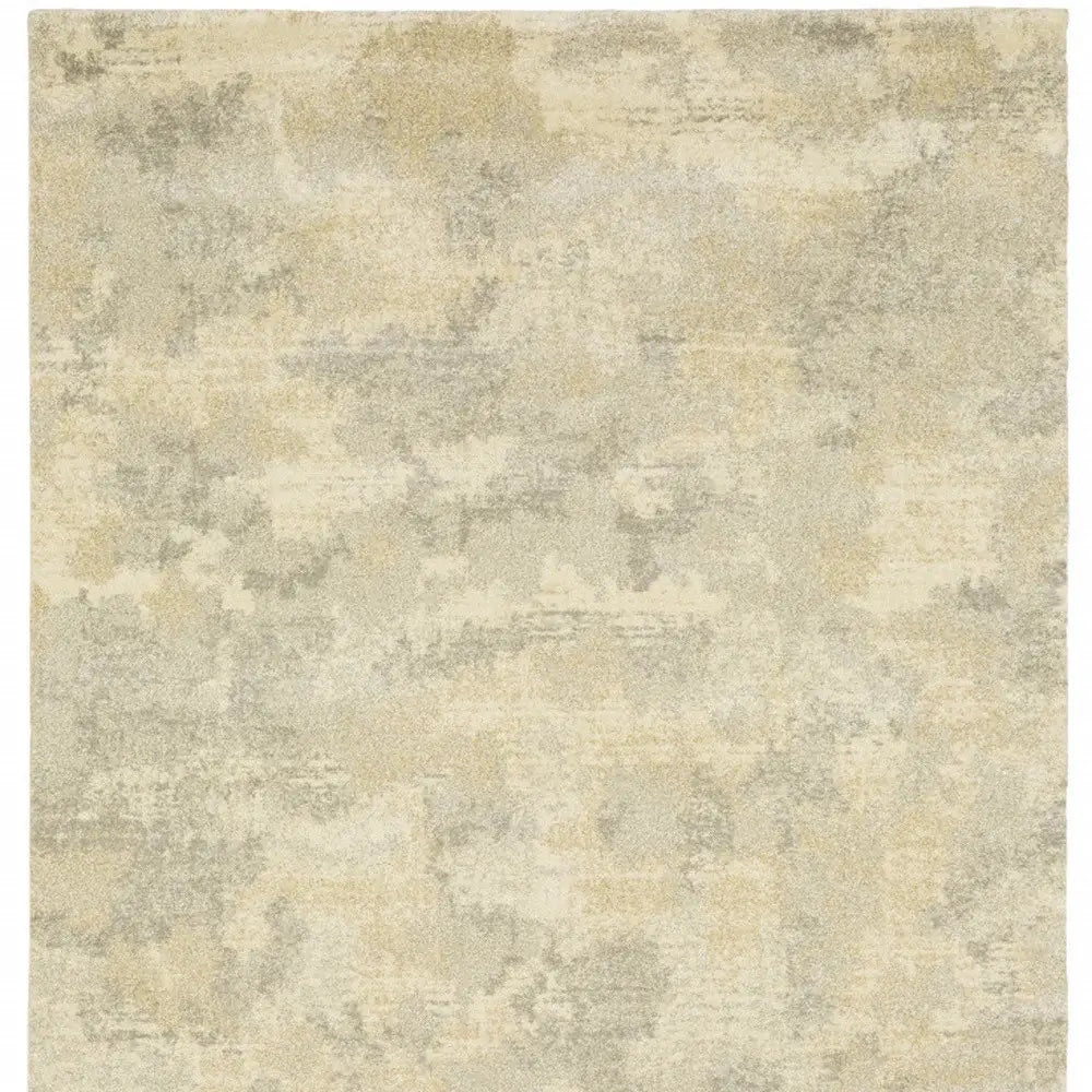 10' X 13' Grey Ivory Beige And Taupe Abstract Power Loom Stain Resistant Area Rug - Homeroots - Flyclothing LLC