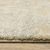 10' X 13' Grey Ivory Beige And Taupe Abstract Power Loom Stain Resistant Area Rug - Homeroots - Flyclothing LLC