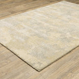 10' X 13' Grey Ivory Beige And Taupe Abstract Power Loom Stain Resistant Area Rug - Homeroots - Flyclothing LLC