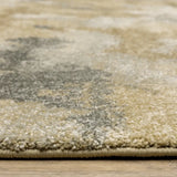 2' X 8' Beige Grey And Gold Abstract Power Loom Stain Resistant Runner Rug - Homeroots - Flyclothing LLC