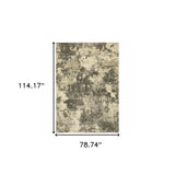 6' X 9' Charcoal Grey Beige And Tan Abstract Power Loom Stain Resistant Area Rug - Homeroots - Flyclothing LLC