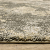 6' X 9' Charcoal Grey Beige And Tan Abstract Power Loom Stain Resistant Area Rug - Homeroots