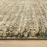 2' X 8' Beige Brown Tan And Blue Green Abstract Power Loom Stain Resistant Runner Rug - Homeroots - Flyclothing LLC