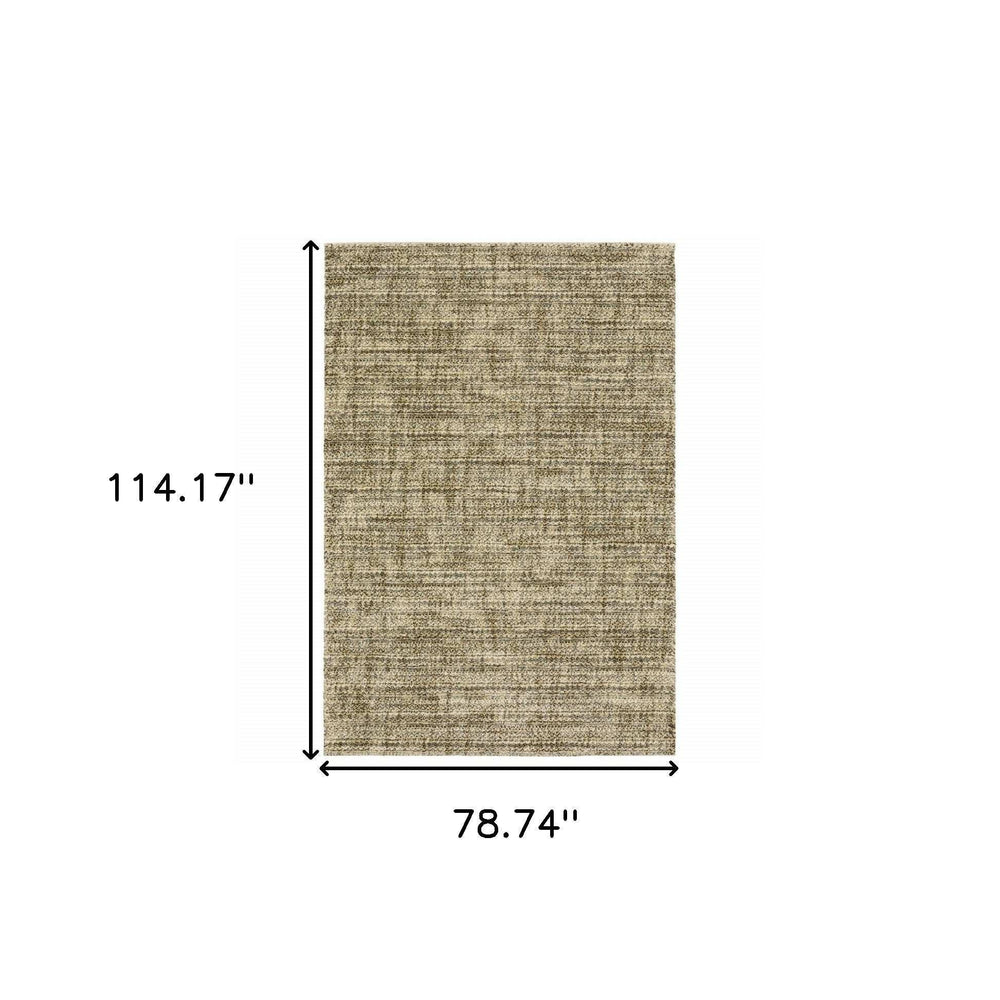 6' X 9' Beige Brown Tan And Blue Green Abstract Power Loom Stain Resistant Area Rug - Homeroots - Flyclothing LLC