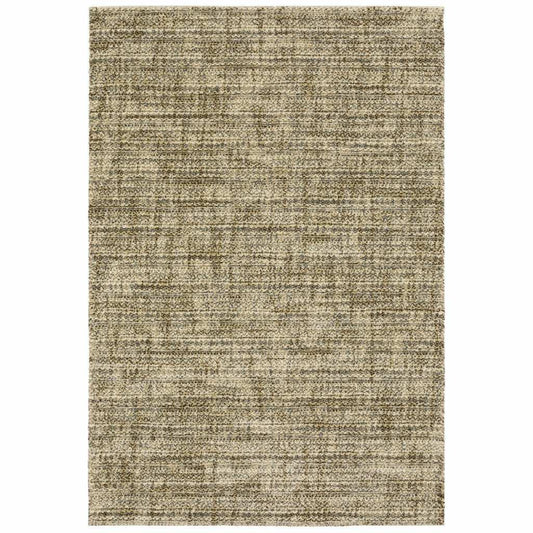 8' X 11' Beige Brown Tan And Blue Green Abstract Power Loom Stain Resistant Area Rug - Homeroots - Flyclothing LLC