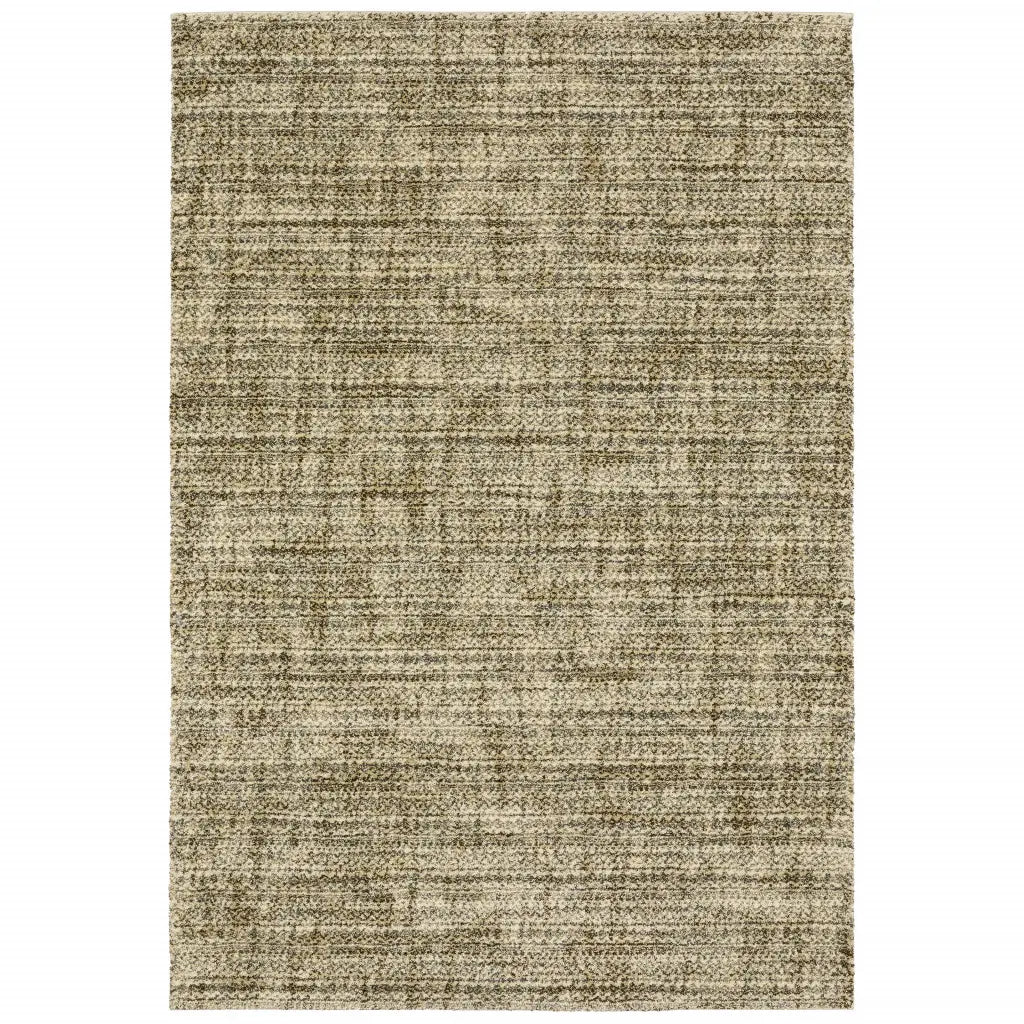 10' X 13' Beige Brown Tan And Blue Green Abstract Power Loom Stain Resistant Area Rug - Homeroots - Flyclothing LLC