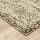 10' X 13' Beige Brown Tan And Blue Green Abstract Power Loom Stain Resistant Area Rug - Homeroots - Flyclothing LLC