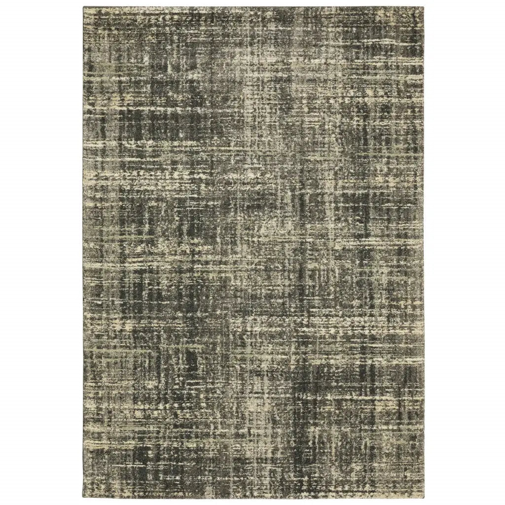 5' X 8' Charcoal Grey Beige And Tan Abstract Power Loom Stain Resistant Area Rug - Homeroots - Flyclothing LLC