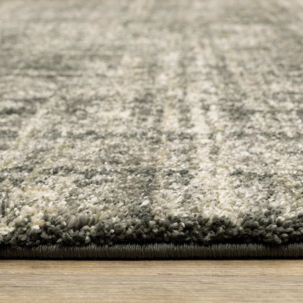 5' X 8' Charcoal Grey Beige And Tan Abstract Power Loom Stain Resistant Area Rug - Homeroots - Flyclothing LLC