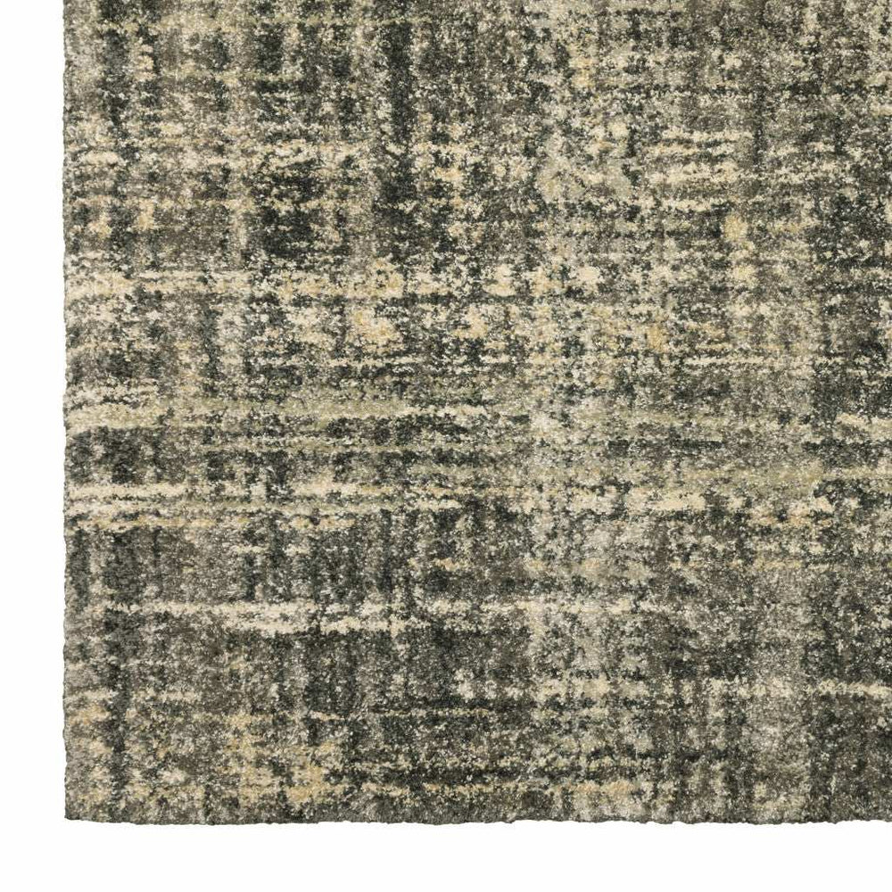 5' X 8' Charcoal Grey Beige And Tan Abstract Power Loom Stain Resistant Area Rug - Homeroots - Flyclothing LLC